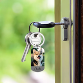 Porte-clés personnalisé avec photo d'animal de compagnie, cadeau commémoratif pour animal de compagnie